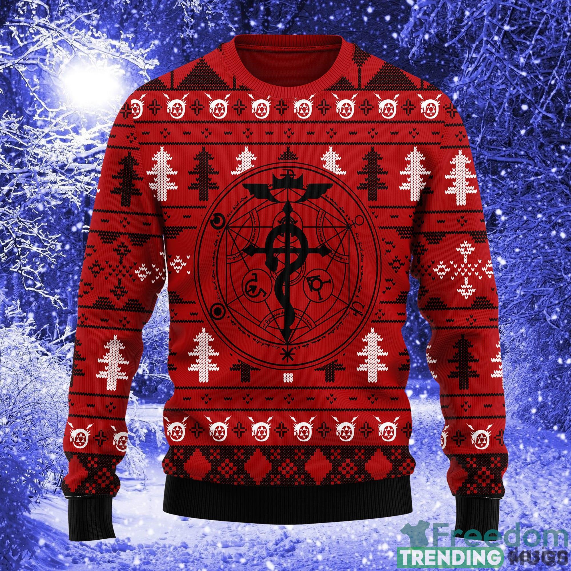 Fulmetal Alchemist Anime Xmas Women Mens Ugly Christmas Sweater - Fulmetal Alchemist Ugly Christmas Sweater Anime Xmas Gift Fulmetal Alchemist Anime Xmas Women Mens Ugly Christmas Sweater - Fulmetal Alchemist Ugly Christmas Sweater Anime Xmas Gift