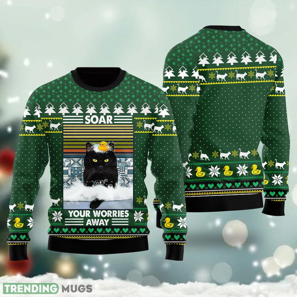 Funny Black Cat Soar Your Worries Away Ugly Christmas Sweater Gift For Men Women - Funny Black Cat Soar Your Worries Away Ugly Christmas Sweater For Men & Women Adult - Christmas Gifts_2 Funny Black Cat Soar Your Worries Away Ugly Christmas Sweater Gift For Men Women - Funny Black Cat Soar Your Worries Away Ugly Christmas Sweater For Men & Women Adult - Christmas Gifts_2