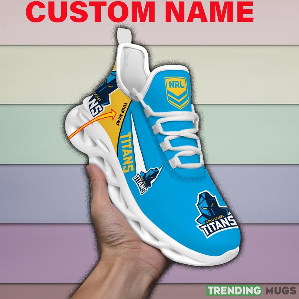 Gold Coast Titans NRL MAX SOUL SHOES Custom Name For Men And Women Running Sneakers Max Soul Gold Coast Titans NRL MAX SOUL SHOES Custom Name For Men And Women Running Sneakers Max Soul