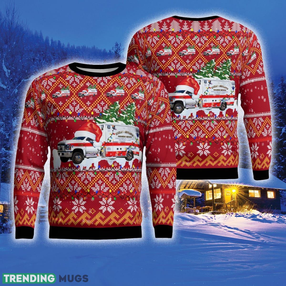 Goshen Massachusetts Highland Ambulance EMS 3D Sweater Style 3 Gift For Ugly Christmas - Goshen, Massachusetts, Highland Ambulance EMS Ugly Sweater_1