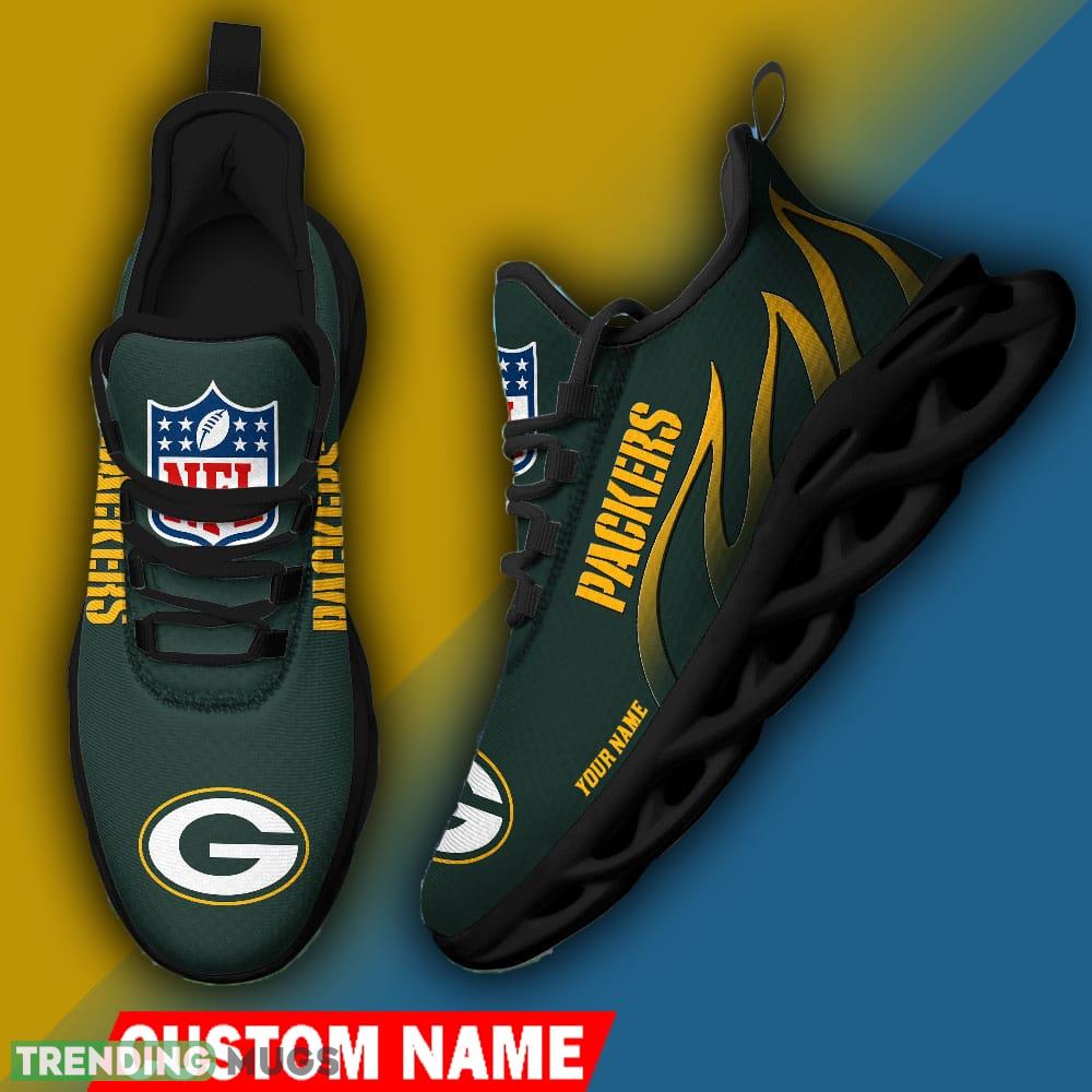 Green Bay Packers Custom Name NFL Logo Flame Max Soul Shoes For Men Women - Green Bay Packers Personalized NFL Logo Flame Max Soul Shoes_3 Green Bay Packers Custom Name NFL Logo Flame Max Soul Shoes For Men Women - Green Bay Packers Personalized NFL Logo Flame Max Soul Shoes_3