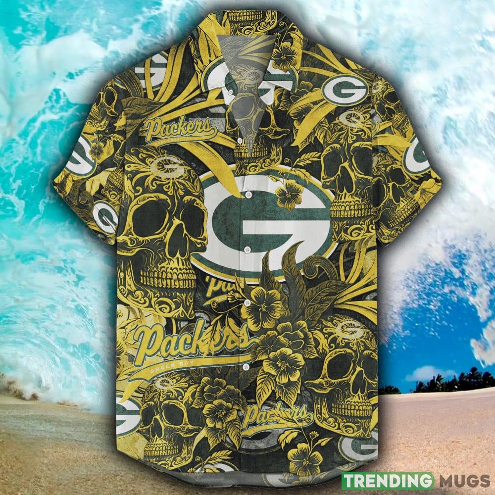 Green Bay Packers Hawaiian Jungle Skull NFL Beach Summer Men And Women For Fans Gift - Green Bay Packers Hawaiian Jungle Skull NFL_1 Green Bay Packers Hawaiian Jungle Skull NFL Beach Summer Men And Women For Fans Gift - Green Bay Packers Hawaiian Jungle Skull NFL_1