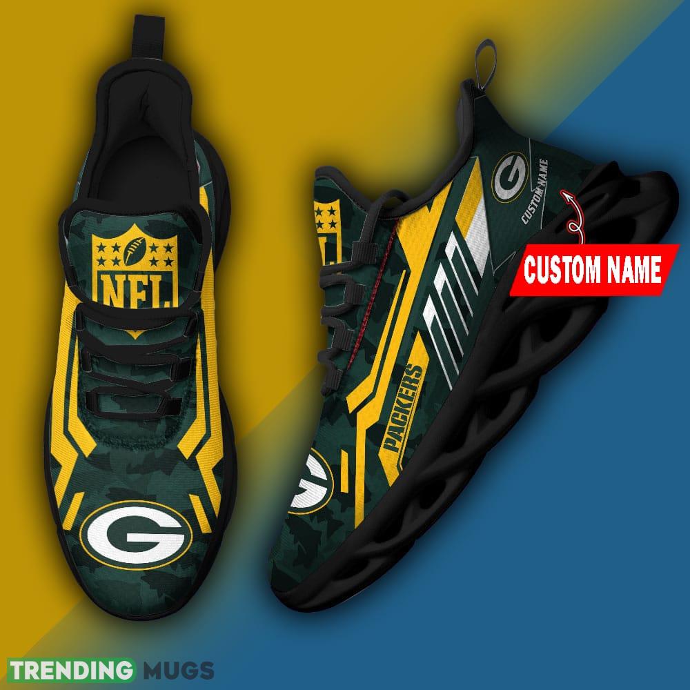 Green Bay Packers NFL Personalized Name Max Soul Chunky Sneaker Camo Fishing Max Soul Green Bay Packers NFL Personalized Name Max Soul Chunky Sneaker Camo Fishing Max Soul