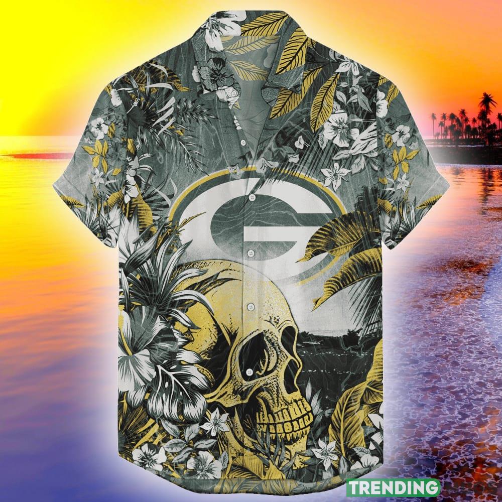 Green Bay Packers Tropical Skull NFL Design 9 Beach Hawaiian Shirt Men And Women For Fans Gift - Green Bay Packers Hawaiian Tropical Skull NFL V2 _1 Green Bay Packers Tropical Skull NFL Design 9 Beach Hawaiian Shirt Men And Women For Fans Gift - Green Bay Packers Hawaiian Tropical Skull NFL V2 _1