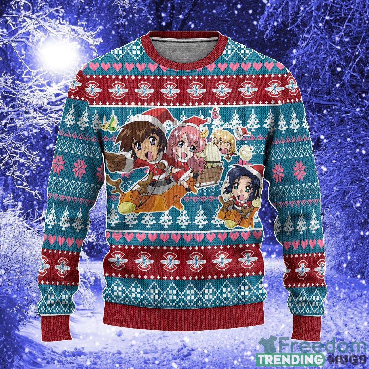 Gundam Team Anime Custom Chibi Xmas Women Mens Ugly Christmas Sweater - Gundam Team Anime Ugly Christmas Sweater Custom Chibi Xmas Gift_1 Gundam Team Anime Custom Chibi Xmas Women Mens Ugly Christmas Sweater - Gundam Team Anime Ugly Christmas Sweater Custom Chibi Xmas Gift_1