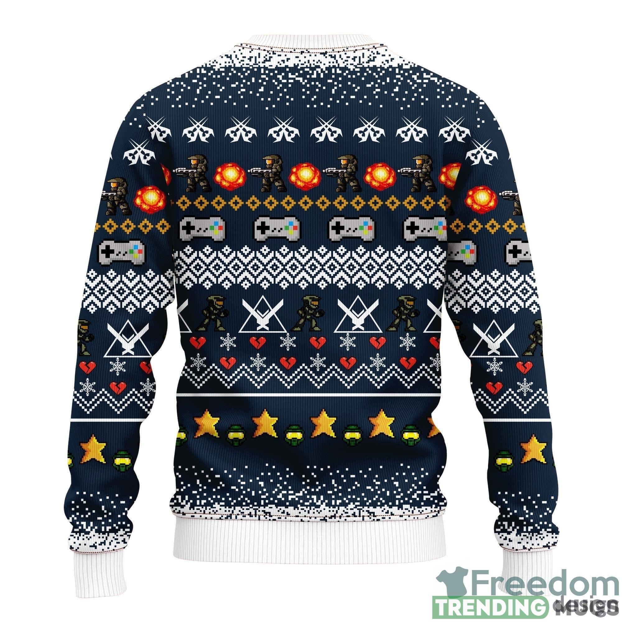 Halo 3D Thanksgiving Women Mens Ugly Christmas Sweater 3D Sweater Halo 3D Thanksgiving Women Mens Ugly Christmas Sweater 3D Sweater