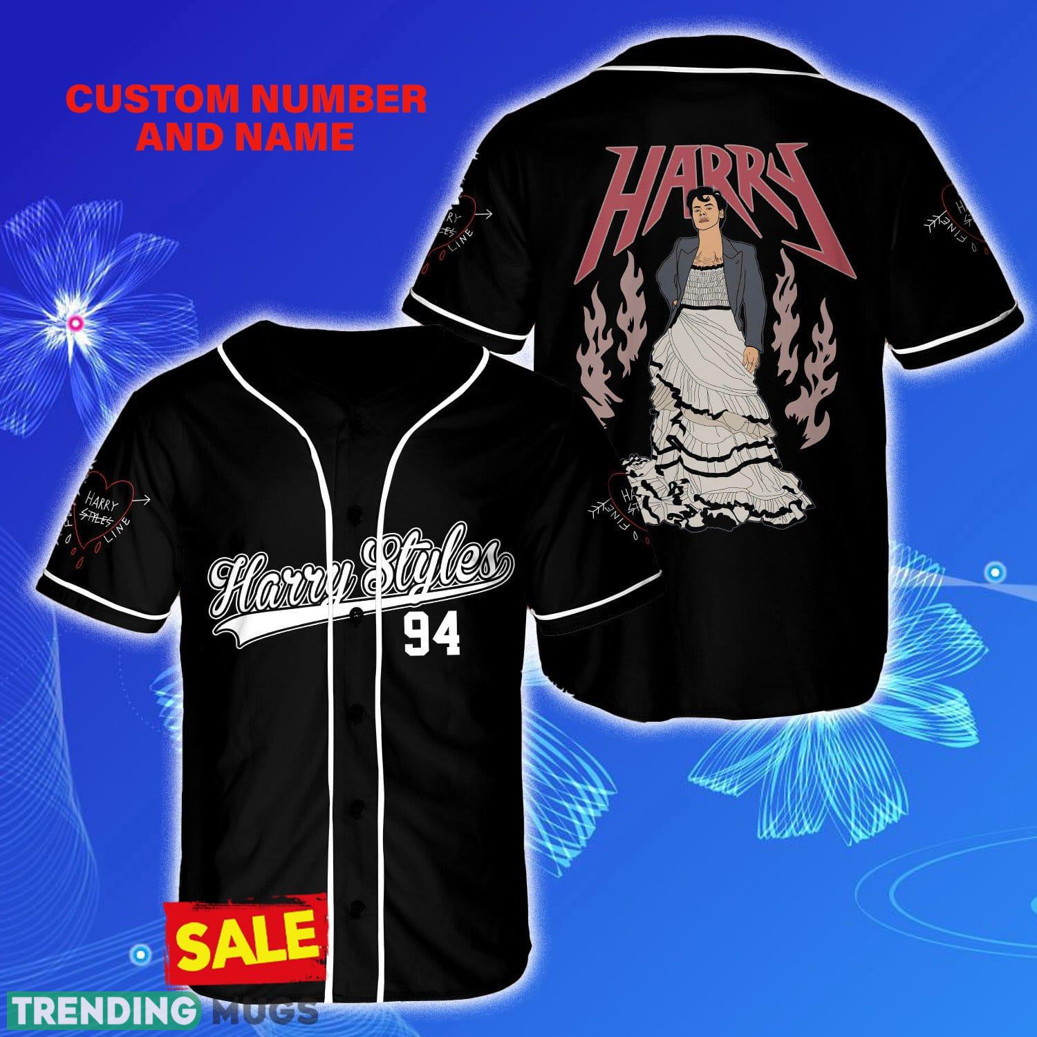 Harry Styles 94 Black Custom Number And Name Jersey Baseball Shirt - Harry Styles 94 Black Custom Number And Name Jersey Baseball Shirt Harry Styles 94 Black Custom Number And Name Jersey Baseball Shirt - Harry Styles 94 Black Custom Number And Name Jersey Baseball Shirt