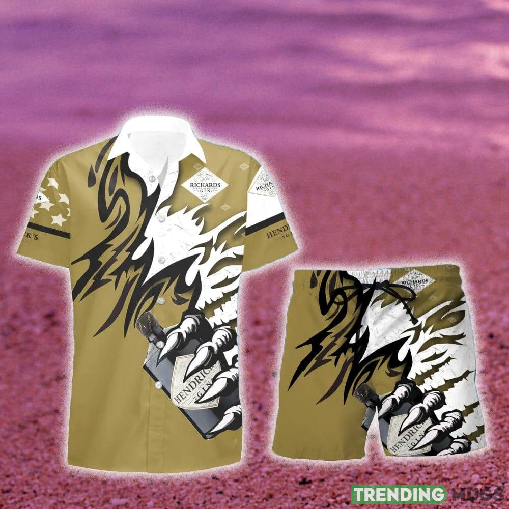 Hendrick's Gin Monster Claw Gift Hawaiian Set Shirt And Short Summer Beach Hawaiian & Short Hendrick's Gin Monster Claw Gift Hawaiian Set Shirt And Short Summer Beach - Hendrick's Gin Monster Claw Hawaiian Shirt And Short_1