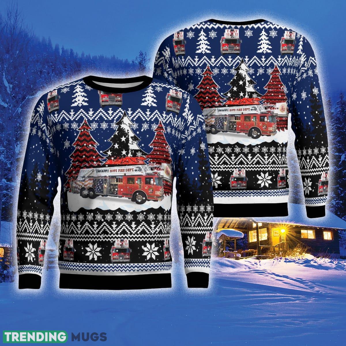 Hope Volunteer Fire Department Indiana 3D Sweater For Men And Women Gift For Christmas - Hope Volunteer Fire Department, Indiana Christmas Ugly Sweater_1 Hope Volunteer Fire Department Indiana 3D Sweater For Men And Women Gift For Christmas - Hope Volunteer Fire Department, Indiana Christmas Ugly Sweater_1