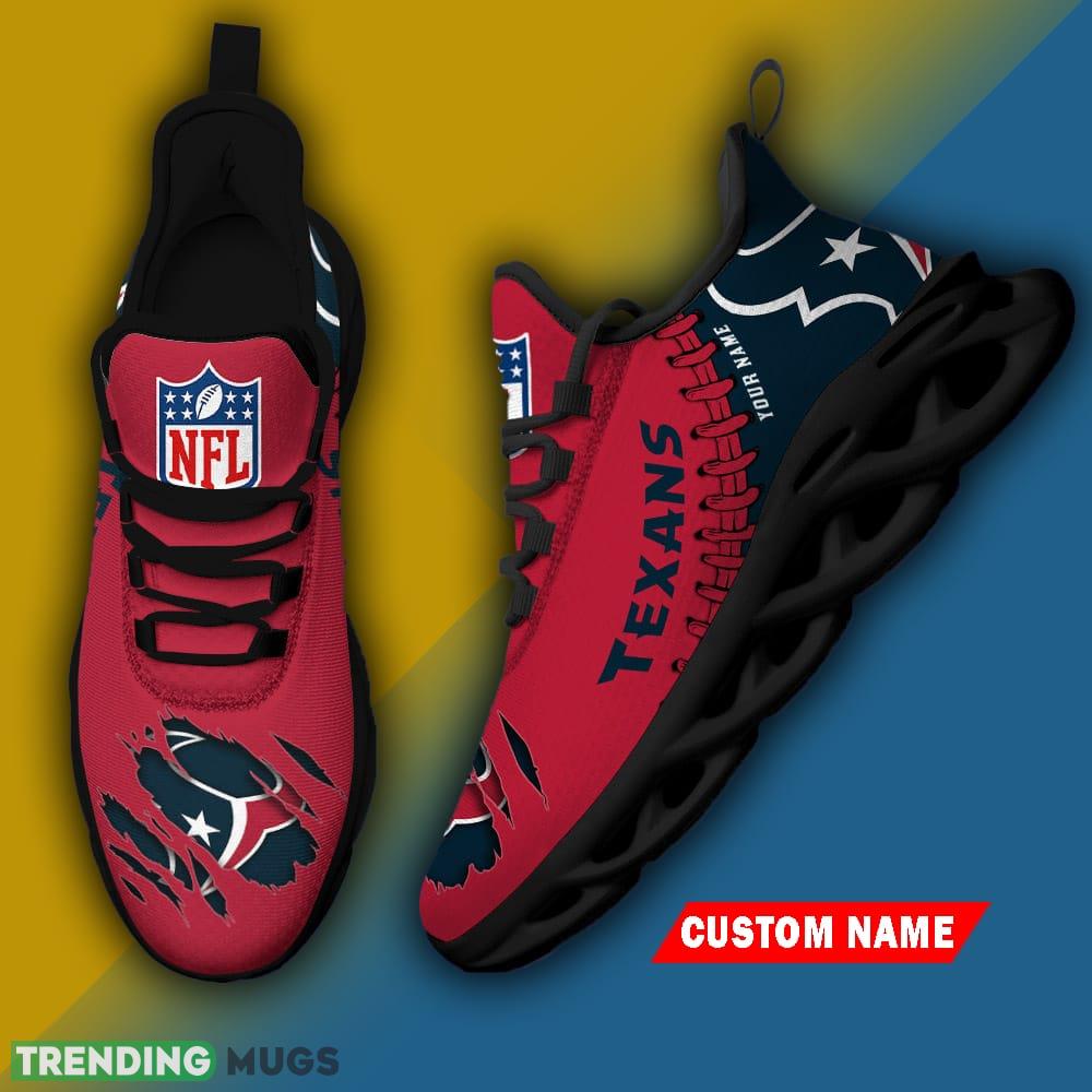 Houston Texans Chunky Sneakers Custom Name NFL Max Soul Shoes Gift For Fans Max Soul Houston Texans Chunky Sneakers Custom Name NFL Max Soul Shoes Gift For Fans Max Soul