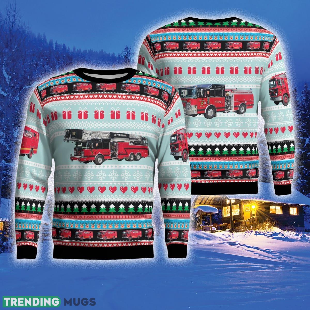 Hudson New York City of Hudson Fire Department 3D Sweater Style 5 Gift For Ugly Christmas - Hudson, New York, City of Hudson Fire Department Christmas Ugly Sweater 3D_1 Hudson New York City of Hudson Fire Department 3D Sweater Style 5 Gift For Ugly Christmas - Hudson, New York, City of Hudson Fire Department Christmas Ugly Sweater 3D_1