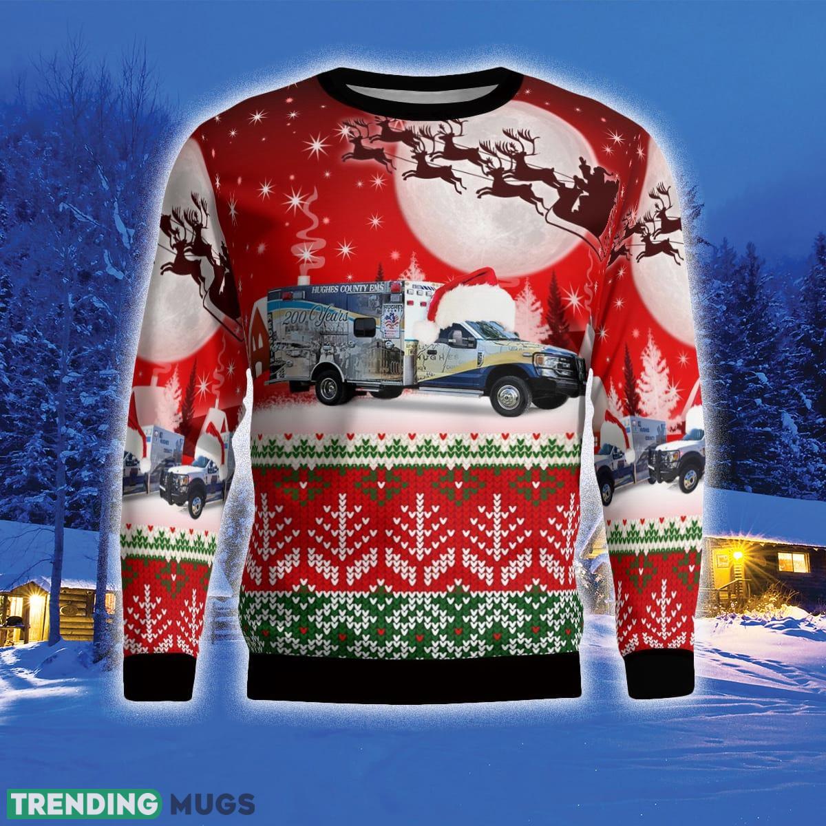Hughes County Emergency Medical Service 3D Sweater Style 3 Gift For Ugly Christmas 3D Sweater Hughes County Emergency Medical Service 3D Sweater Style 3 Gift For Ugly Christmas 3D Sweater
