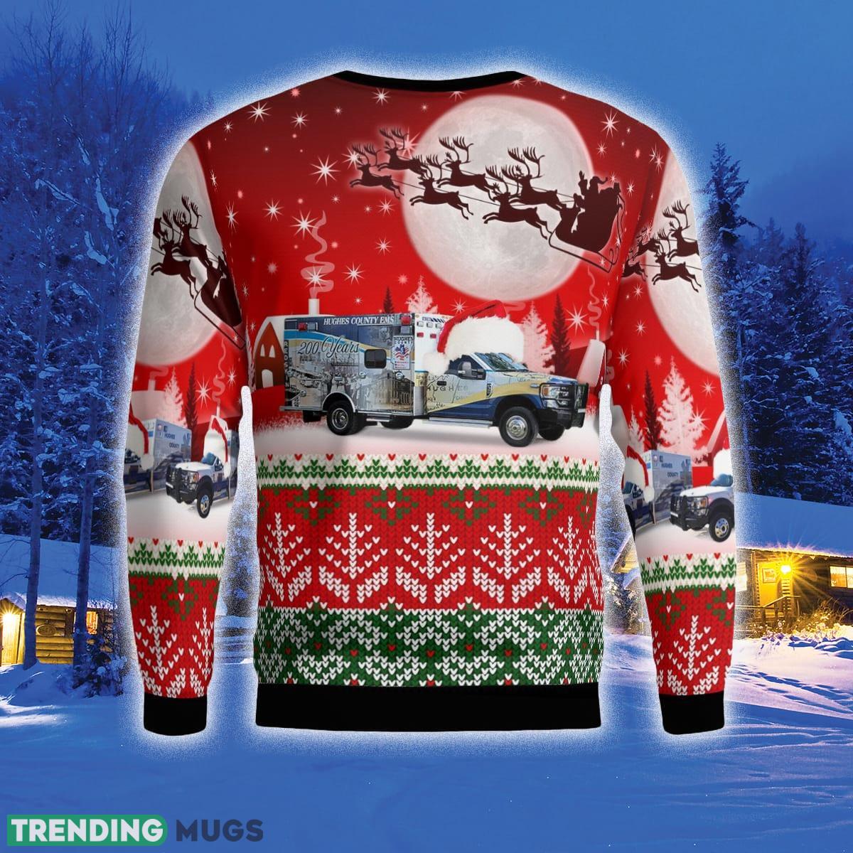 Hughes County Emergency Medical Service 3D Sweater Style 3 Gift For Ugly Christmas 3D Sweater Hughes County Emergency Medical Service 3D Sweater Style 3 Gift For Ugly Christmas 3D Sweater