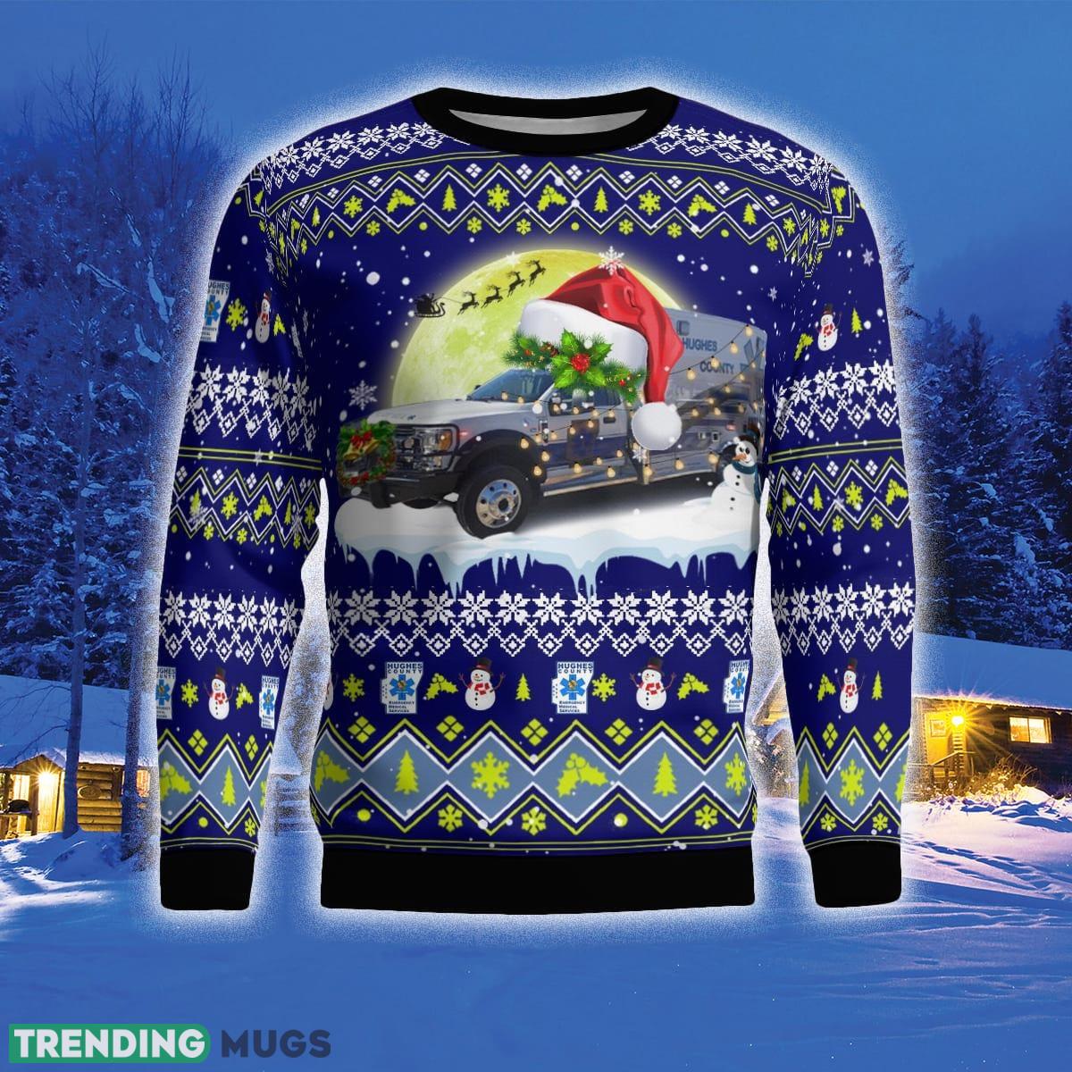 Hughes County Emergency Medical Service 3D Sweater Style 4 Gift For Ugly Christmas 3D Sweater Hughes County Emergency Medical Service 3D Sweater Style 4 Gift For Ugly Christmas 3D Sweater