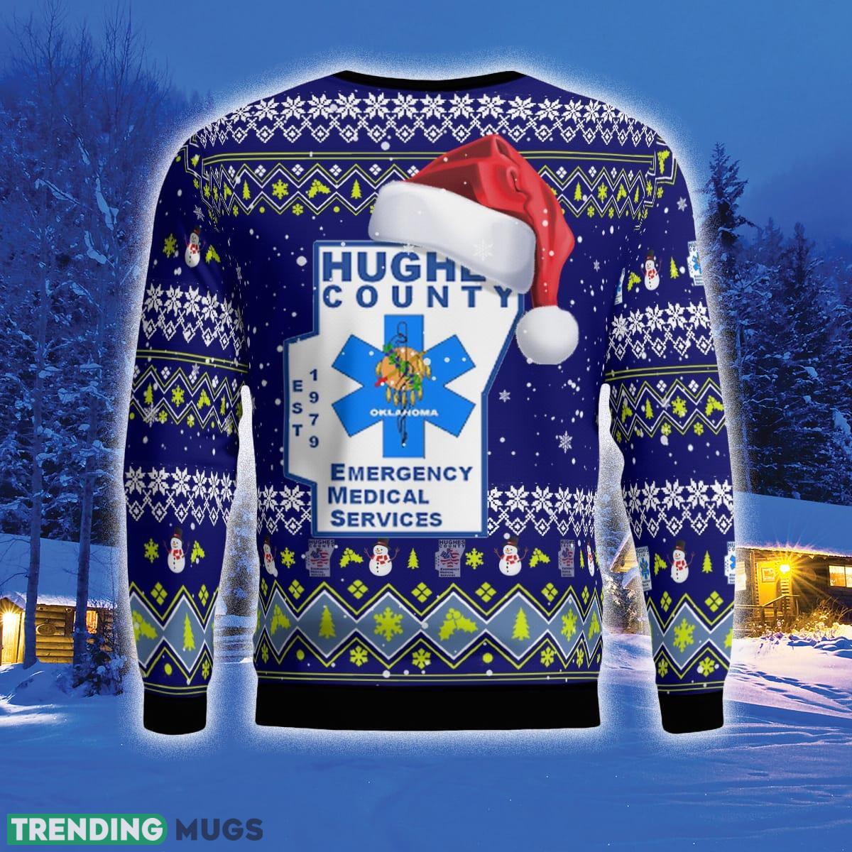 Hughes County Emergency Medical Service 3D Sweater Style 4 Gift For Ugly Christmas 3D Sweater Hughes County Emergency Medical Service 3D Sweater Style 4 Gift For Ugly Christmas 3D Sweater