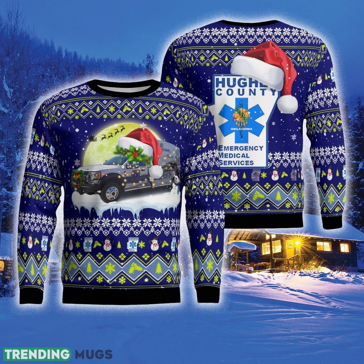 Hughes County Emergency Medical Service 3D Sweater Style 4 Gift For Ugly Christmas - Hughes County Emergency Medical Service Christmas Ugly Sweater_1 Hughes County Emergency Medical Service 3D Sweater Style 4 Gift For Ugly Christmas - Hughes County Emergency Medical Service Christmas Ugly Sweater_1