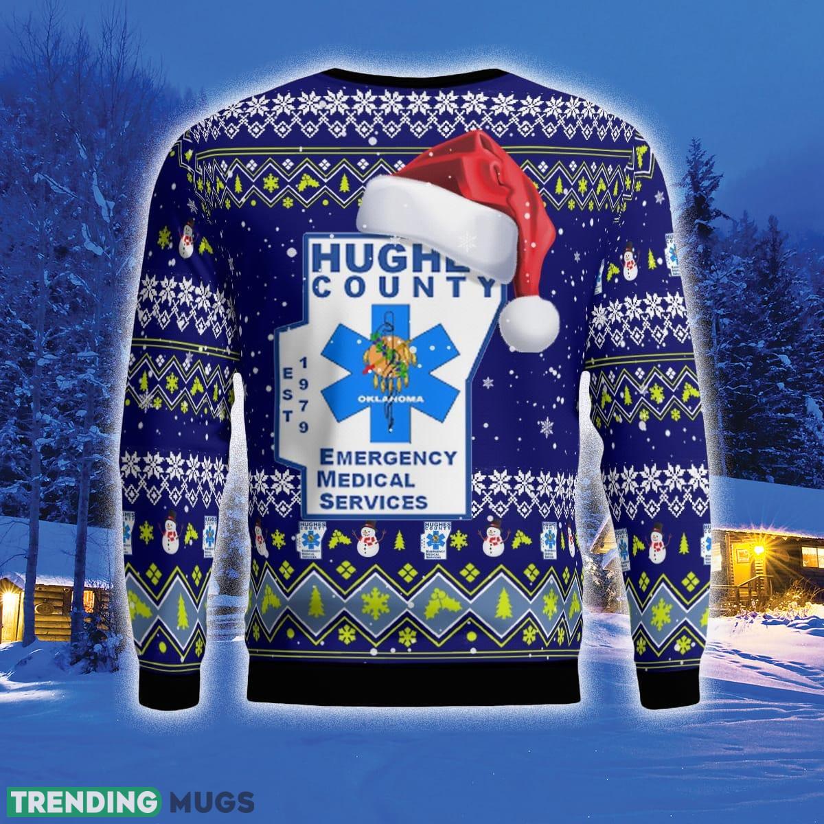 Hughes County Emergency Medical Service 3D Sweater Style 5 Gift For Ugly Christmas 3D Sweater Hughes County Emergency Medical Service 3D Sweater Style 5 Gift For Ugly Christmas 3D Sweater