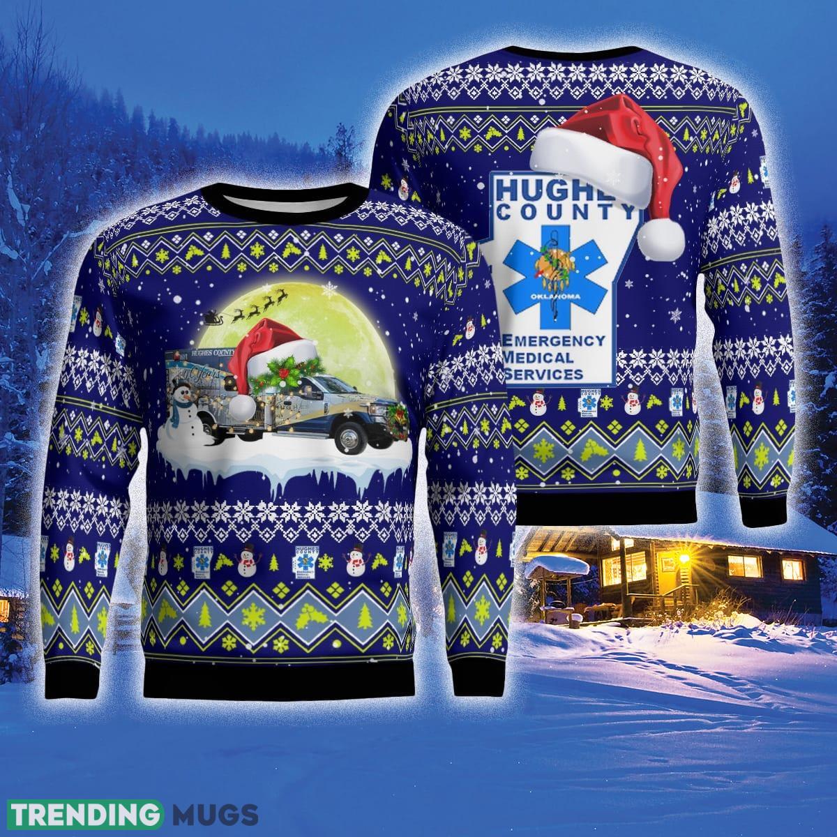 Hughes County Emergency Medical Service 3D Sweater Style 5 Gift For Ugly Christmas - Hughes County Emergency Medical Service Christmas Ugly Sweater_1 Hughes County Emergency Medical Service 3D Sweater Style 5 Gift For Ugly Christmas - Hughes County Emergency Medical Service Christmas Ugly Sweater_1