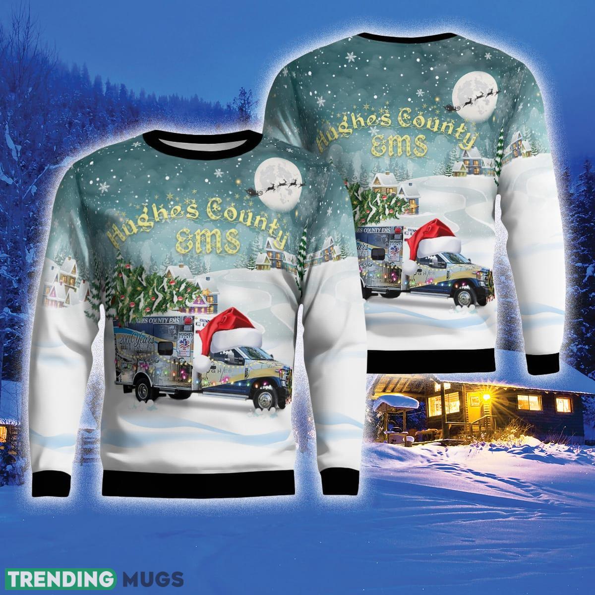 Hughes County Emergency Medical Service 3D Sweater Style 9 Gift For Ugly Christmas - Hughes County Emergency Medical Service Christmas Ugly Sweater_1 Hughes County Emergency Medical Service 3D Sweater Style 9 Gift For Ugly Christmas - Hughes County Emergency Medical Service Christmas Ugly Sweater_1