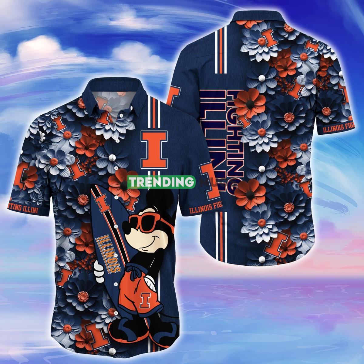 Illinois Fighting Illini Trending Hawaiian Shirt Best Gift For Fans Product Photo 1