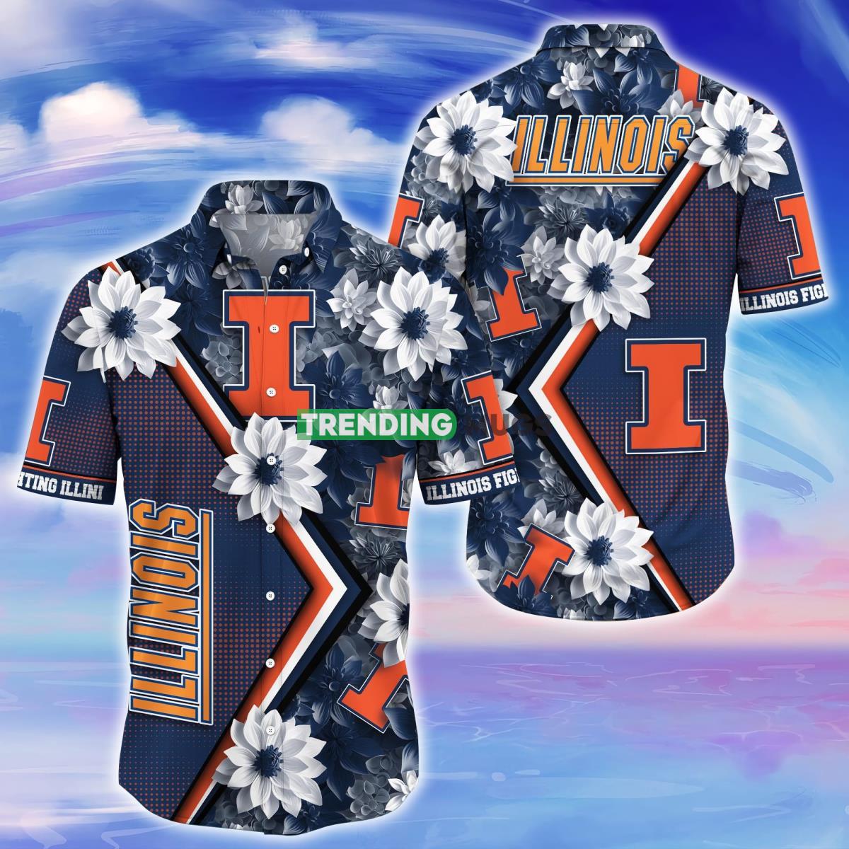 Illinois Fighting Illini Trending Hawaiian Shirt Gift For Fans Product Photo 1