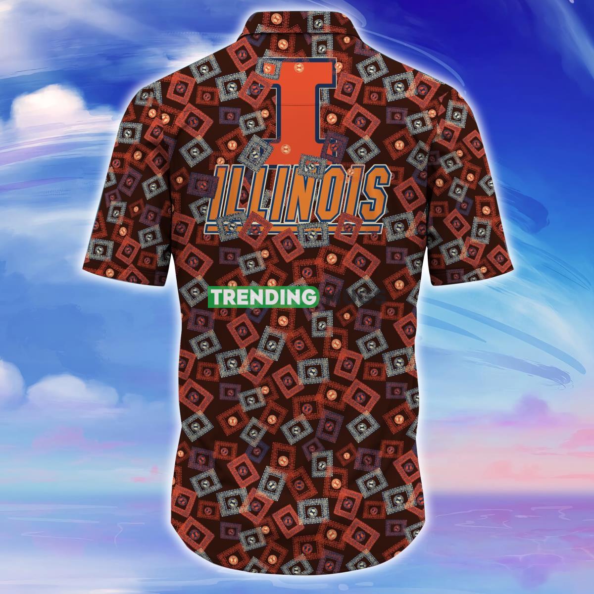 Illinois Fighting Illini Trending Hawaiian Shirt Gift For Men Women Fans Hawaiian Shirt Illinois Fighting Illini Trending Hawaiian Shirt Gift For Men Women Fans Hawaiian Shirt
