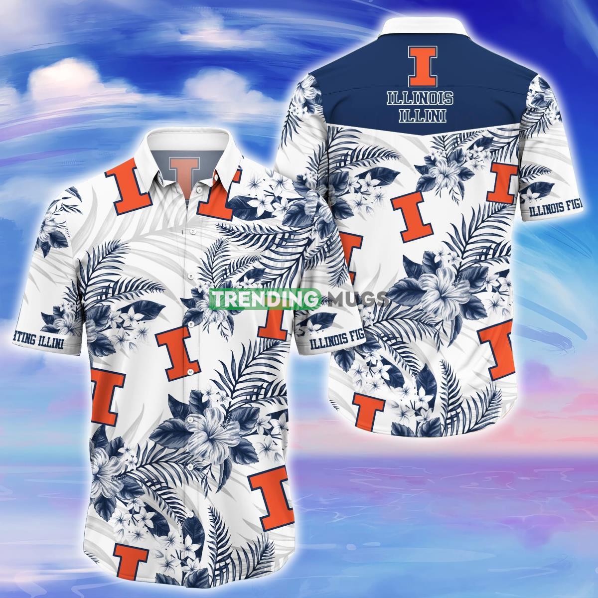 Illinois Fighting Illini Trending Hawaiian Shirt Gift For Real Fans Product Photo 1
