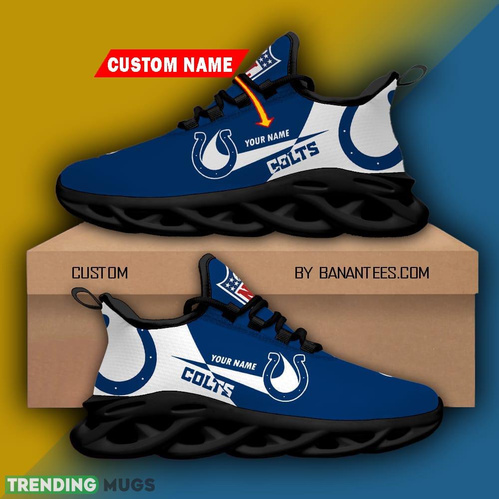 Indianapolis Colts Brand New Full Colors NFL Personalized Name Max Soul Shoes Max Soul Indianapolis Colts Brand New Full Colors NFL Personalized Name Max Soul Shoes Max Soul