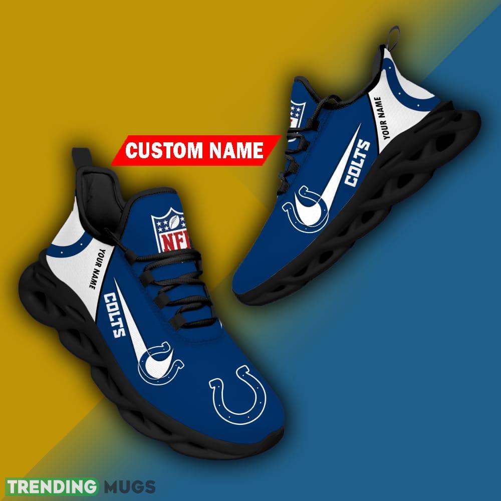 Indianapolis Colts Custom Name Luxury Brand NFL Max Soul Shoes Gift For Men Women Max Soul Indianapolis Colts Custom Name Luxury Brand NFL Max Soul Shoes Gift For Men Women Max Soul