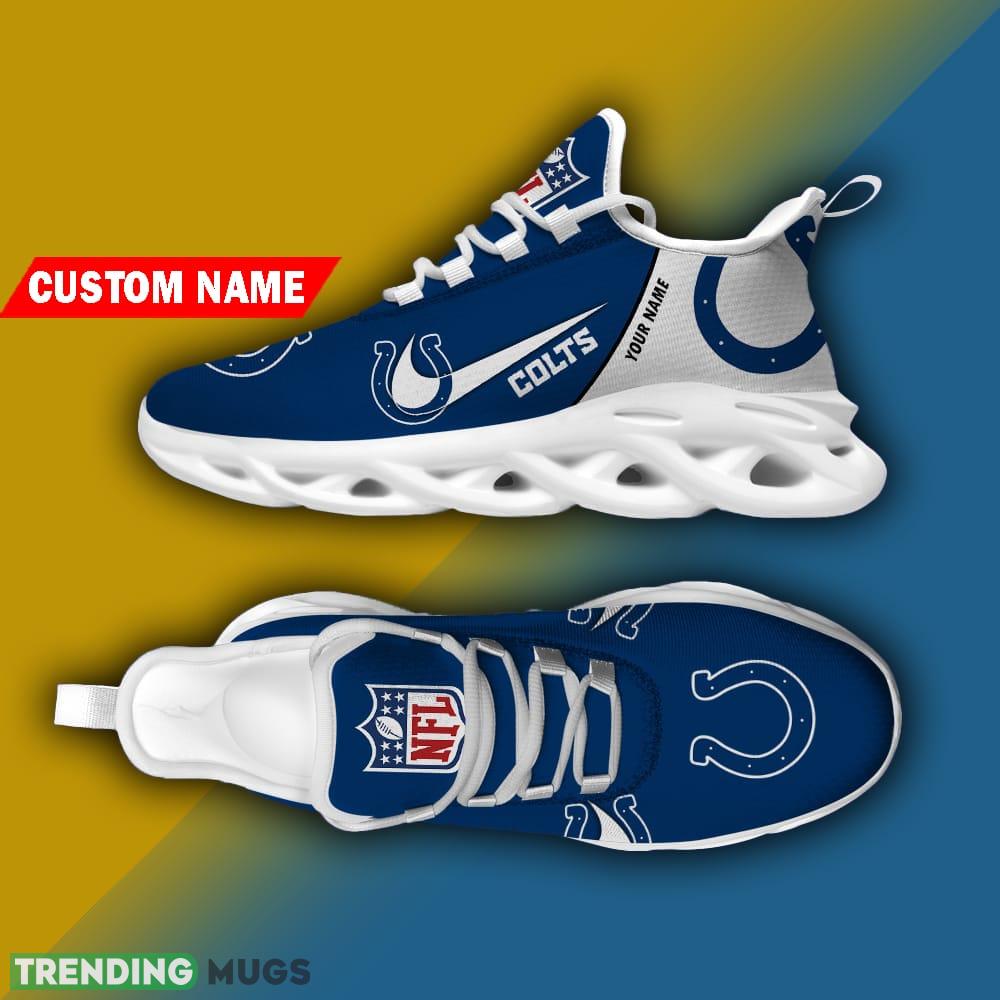 Indianapolis Colts Custom Name Luxury Brand NFL Max Soul Shoes Gift For Men Women Max Soul Indianapolis Colts Custom Name Luxury Brand NFL Max Soul Shoes Gift For Men Women Max Soul
