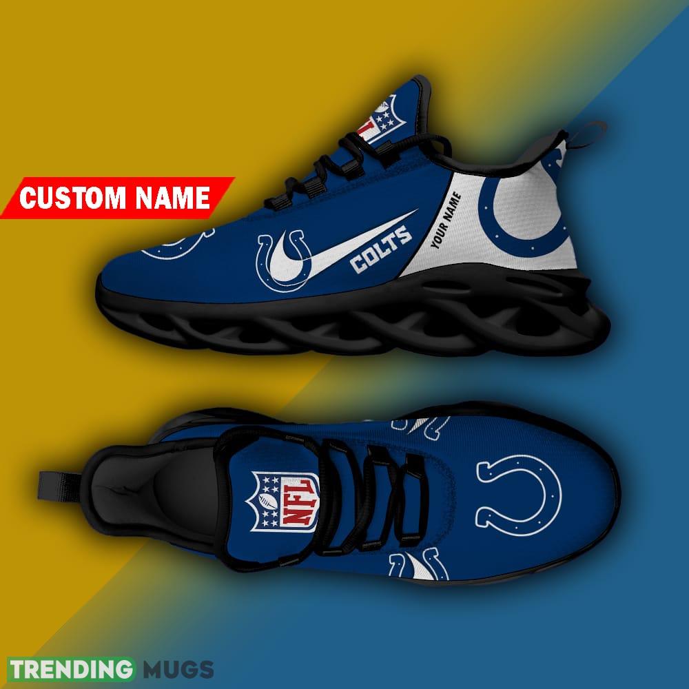 Indianapolis Colts Custom Name Luxury Brand NFL Max Soul Shoes Gift For Men Women Max Soul Indianapolis Colts Custom Name Luxury Brand NFL Max Soul Shoes Gift For Men Women Max Soul