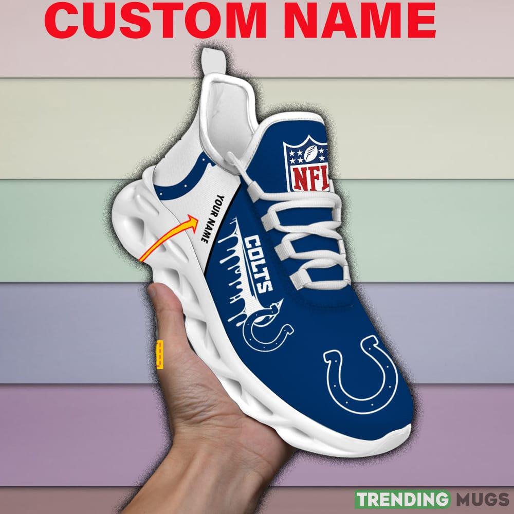 Indianapolis Colts Drip Logo NFL Max Soul Shoes Custom Name For Men And Women Running Sneakers - Indianapolis Colts-Drip Logo NFL Personalized Max Soul Shoes_1 Indianapolis Colts Drip Logo NFL Max Soul Shoes Custom Name For Men And Women Running Sneakers - Indianapolis Colts-Drip Logo NFL Personalized Max Soul Shoes_1