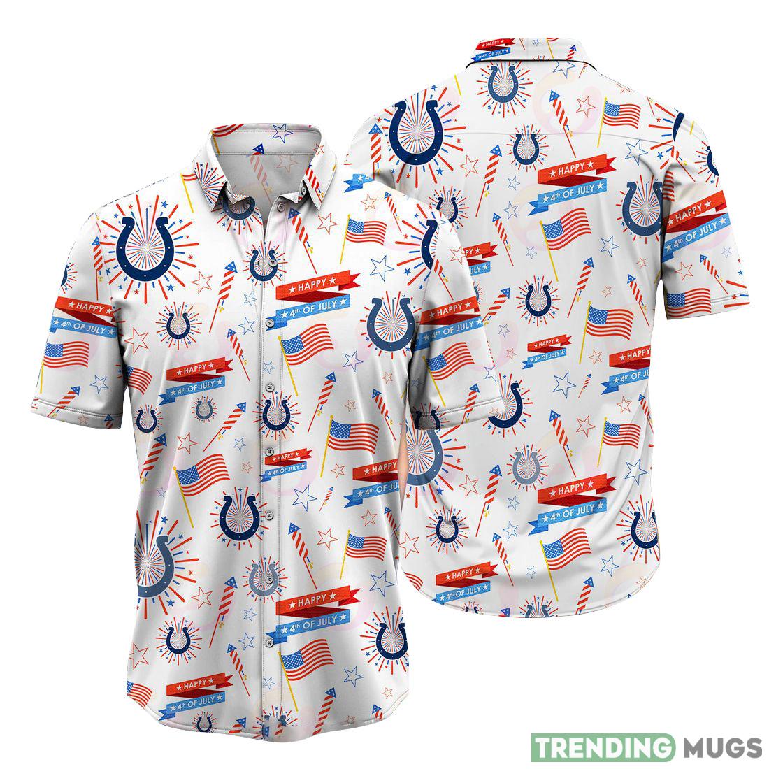 Indianapolis Colts NFL Design 8 Beach Hawaiian Shirt Men And Women For Fans Gift - Indianapolis Colts NFL Happy 4th Of July Hawaiian Shirt_1 Indianapolis Colts NFL Design 8 Beach Hawaiian Shirt Men And Women For Fans Gift - Indianapolis Colts NFL Happy 4th Of July Hawaiian Shirt_1