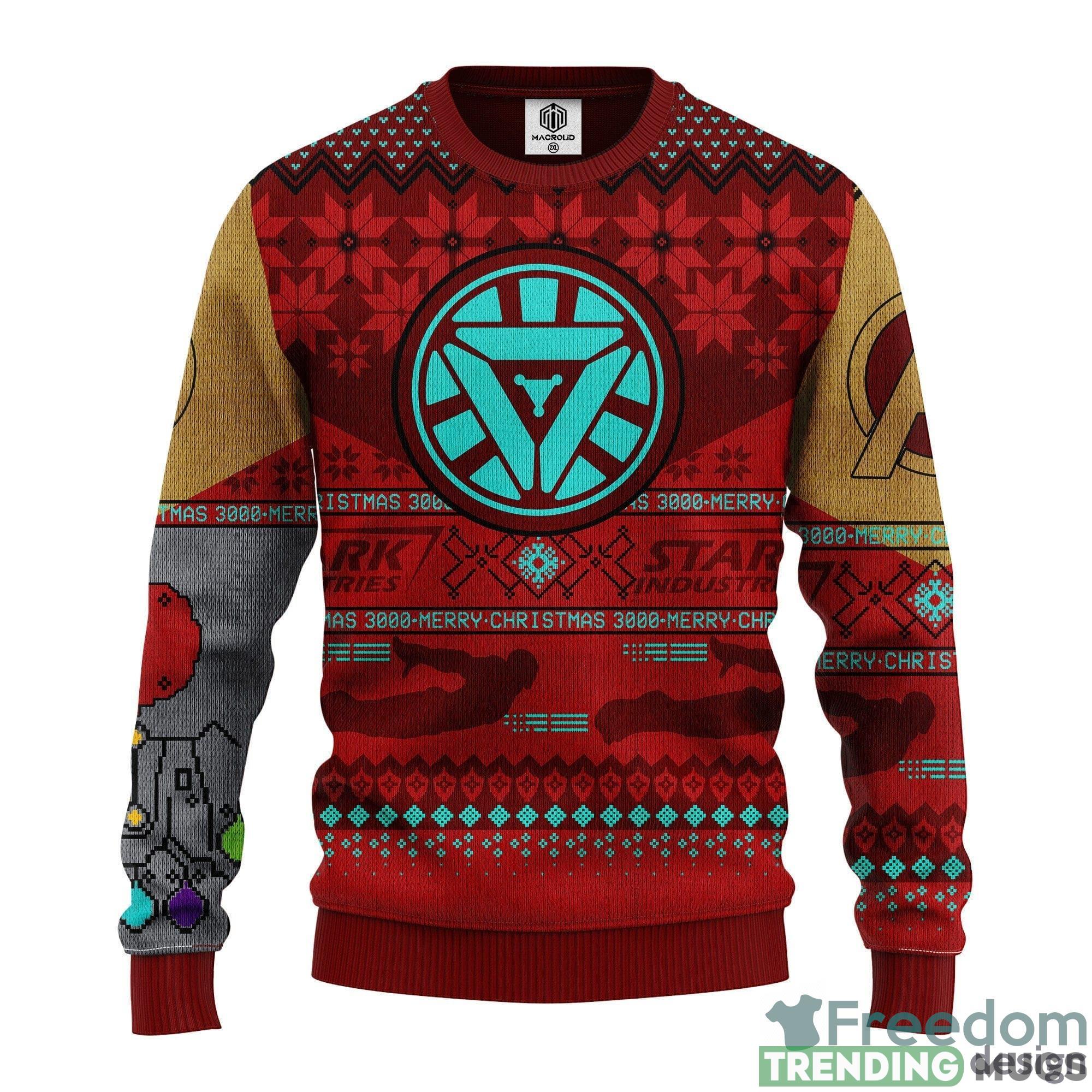 Iron Man Thanksgiving Women Mens Ugly Christmas Sweater - Iron Man Ugly Christmas Sweater Amazing Gift Idea Thanksgiving Gift