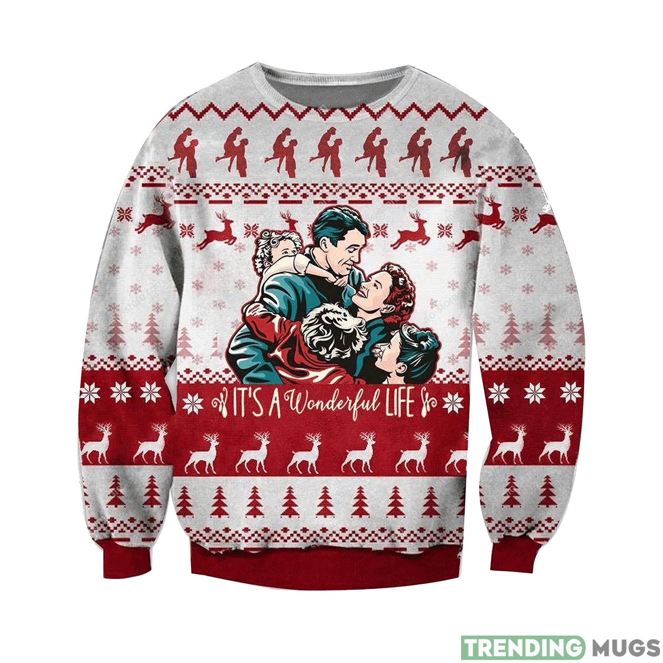It's A Wonderful Life Ugly Knitted Whiskey Christmas 3D Sweater For Men And Women 3D Sweater It's A Wonderful Life Ugly Knitted Whiskey Christmas 3D Sweater For Men And Women - It's A Wonderful Life Ugly Sweatshirt, Christmas Knitted Sweatshirt, Whiskeyy Sweater, Ulgy Knitted Shirt_1