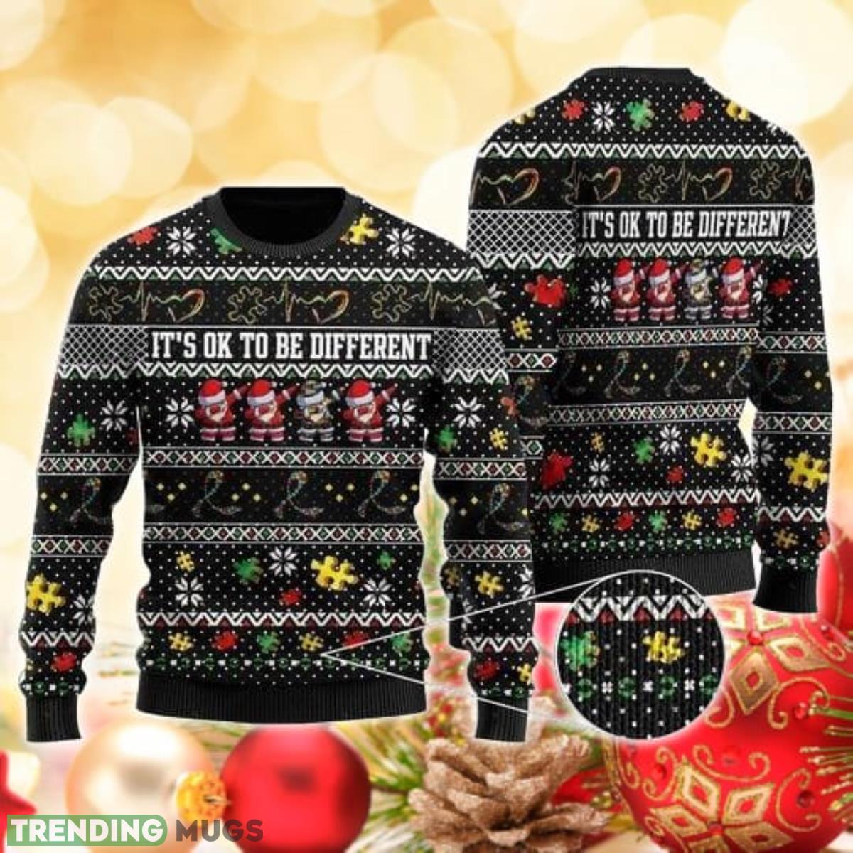 It’s Ok To Be Different Autism 3D Sweater Ugly Christmas Sweater For Men Women Product Photo 1
