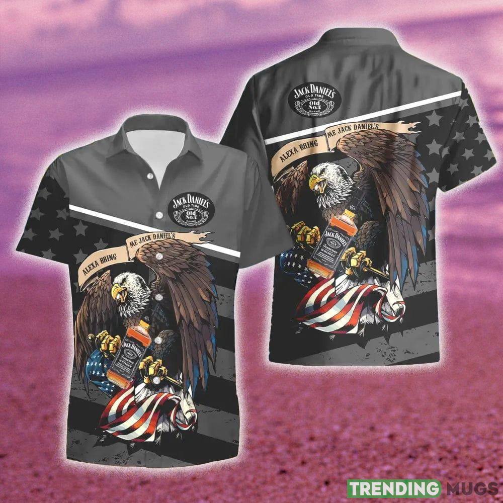 Jack Daniel's Eagle American Flag Gift Hawaiian Set Shirt And Short Summer Beach Hawaiian & Short Jack Daniel's Eagle American Flag Gift Hawaiian Set Shirt And Short Summer Beach - Jack Daniel's Eagle American Flag Hawaiian Shirt And Short_1