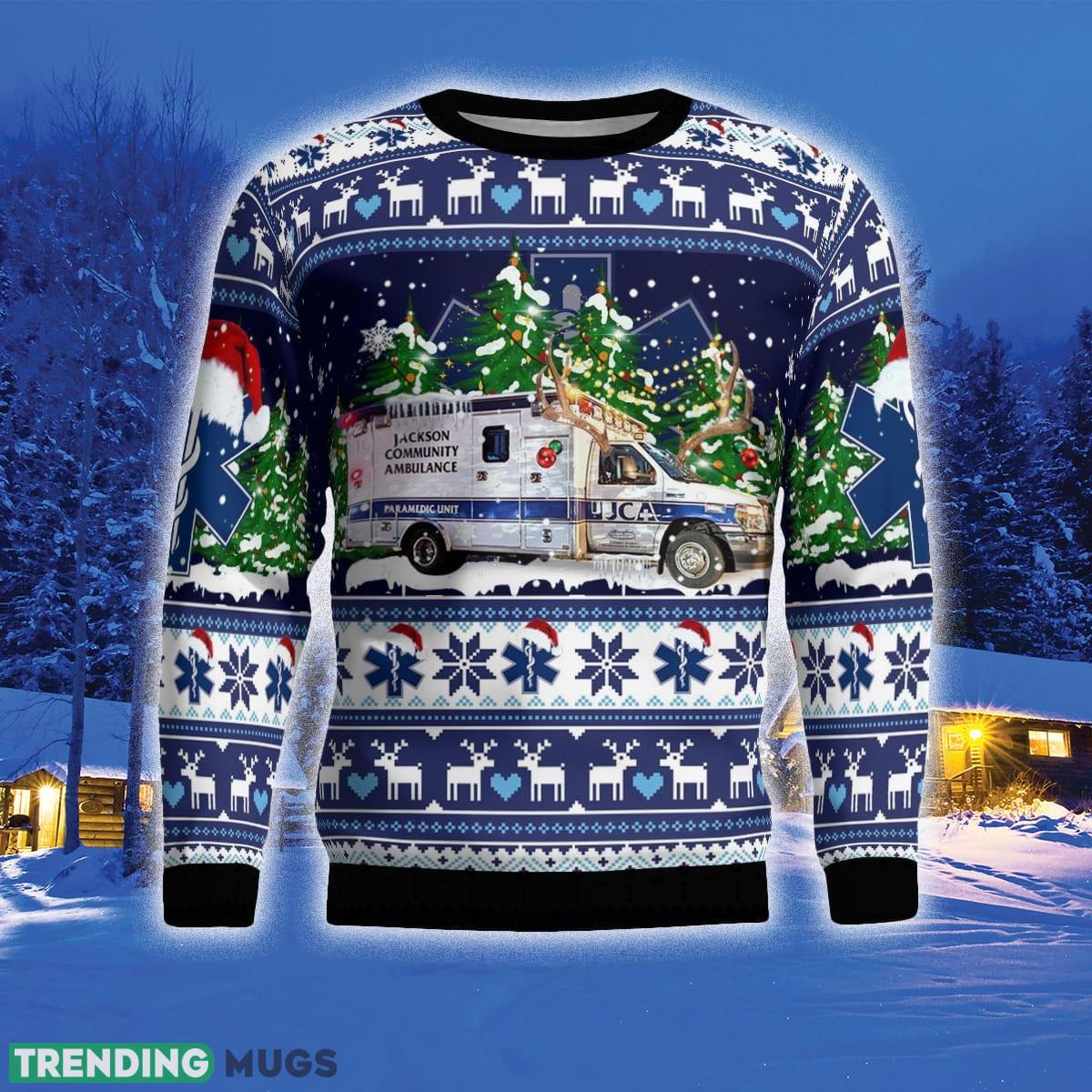 Jackson Michigan Jackson Community Ambulance 3D Sweater Style 9 Gift For Ugly Christmas 3D Sweater Jackson Michigan Jackson Community Ambulance 3D Sweater Style 9 Gift For Ugly Christmas 3D Sweater