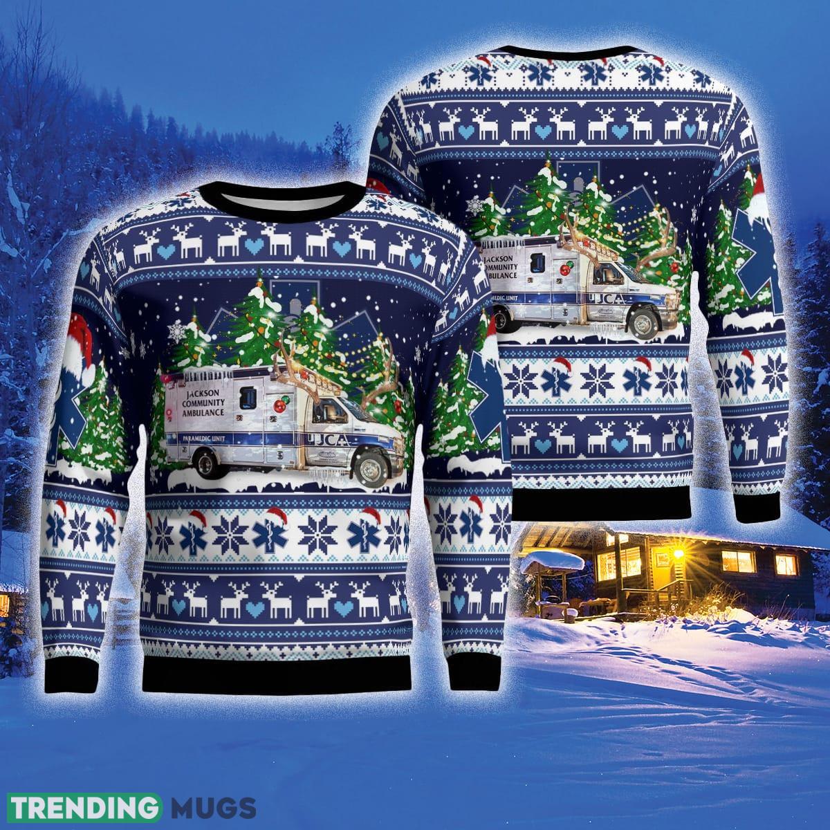 Jackson Michigan Jackson Community Ambulance 3D Sweater Style 9 Gift For Ugly Christmas - Jackson, Michigan, Jackson Community Ambulance Ugly Sweater_1 Jackson Michigan Jackson Community Ambulance 3D Sweater Style 9 Gift For Ugly Christmas - Jackson, Michigan, Jackson Community Ambulance Ugly Sweater_1