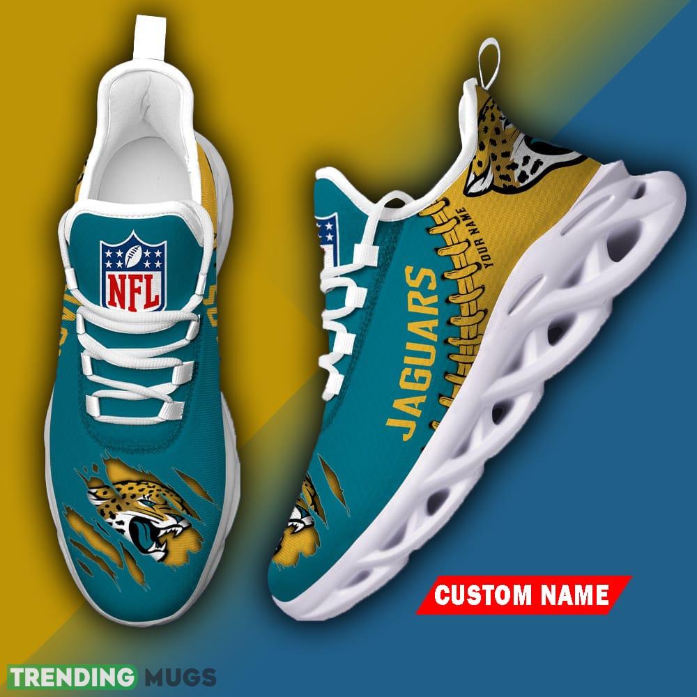 Jacksonville Jaguars Chunky Sneakers Custom Name NFL Max Soul Shoes Gift For Fans Max Soul Jacksonville Jaguars Chunky Sneakers Custom Name NFL Max Soul Shoes Gift For Fans Max Soul