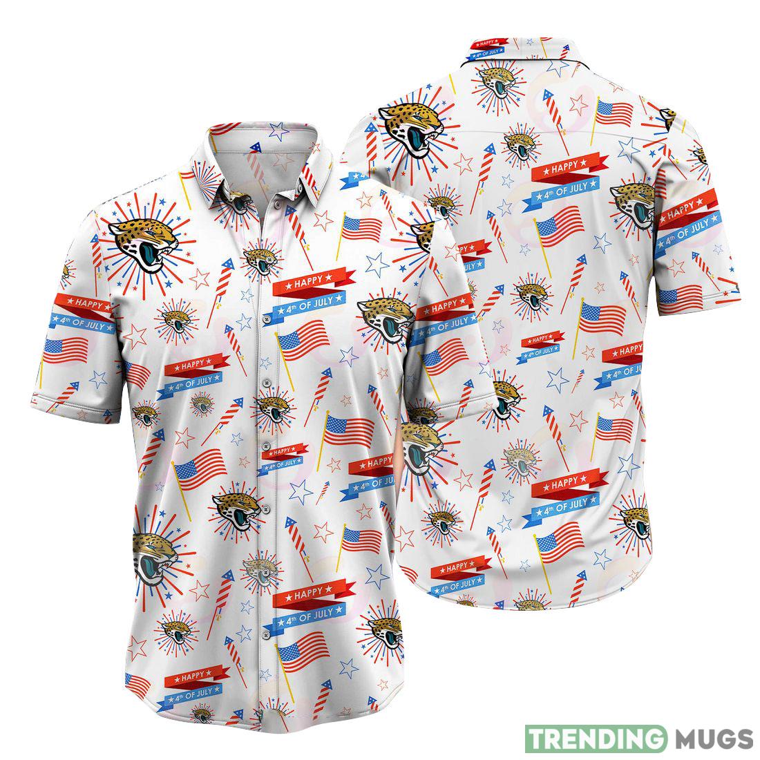 Jacksonville Jaguars NFL Design 4 Beach Hawaiian Shirt Men And Women For Fans Gift - Jacksonville Jaguars NFL Happy 4th Of July Hawaiian Shirt_1 Jacksonville Jaguars NFL Design 4 Beach Hawaiian Shirt Men And Women For Fans Gift - Jacksonville Jaguars NFL Happy 4th Of July Hawaiian Shirt_1