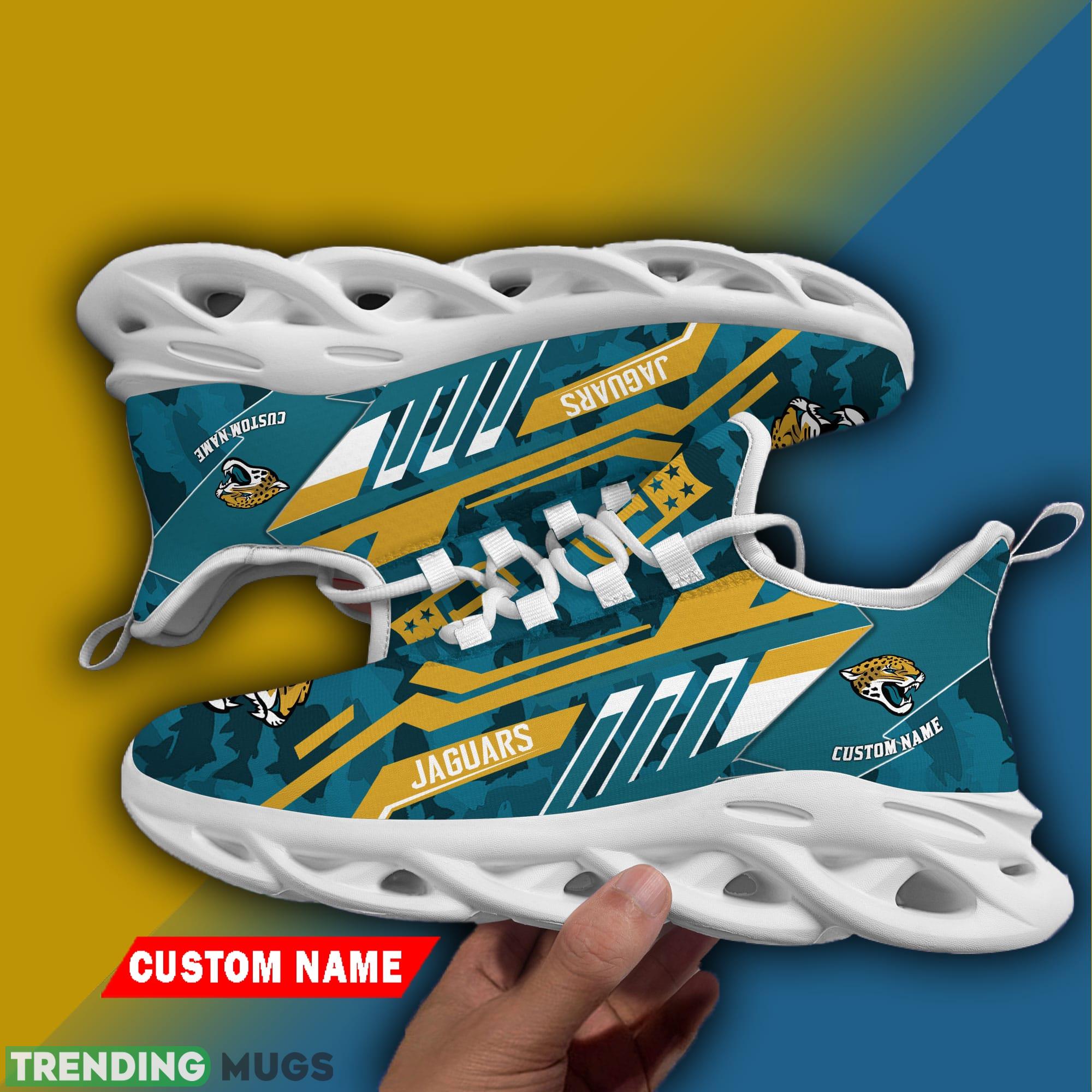 Jacksonville Jaguars NFL Personalized Name Max Soul Chunky Sneaker Camo Fishing Max Soul Jacksonville Jaguars NFL Personalized Name Max Soul Chunky Sneaker Camo Fishing Max Soul