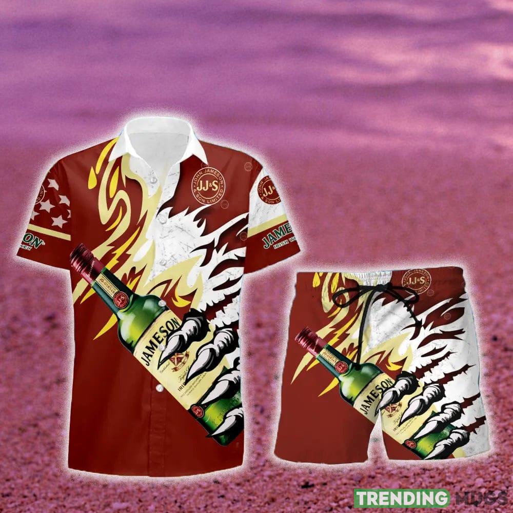 Jameson Irish Whiskey Irish Whiskey Monster Claw Gift Hawaiian Set Shirt And Short Summer Beach - Jameson Irish Whiskey Irish Whiskey Monster Claw Hawaiian Shirt And Short_2