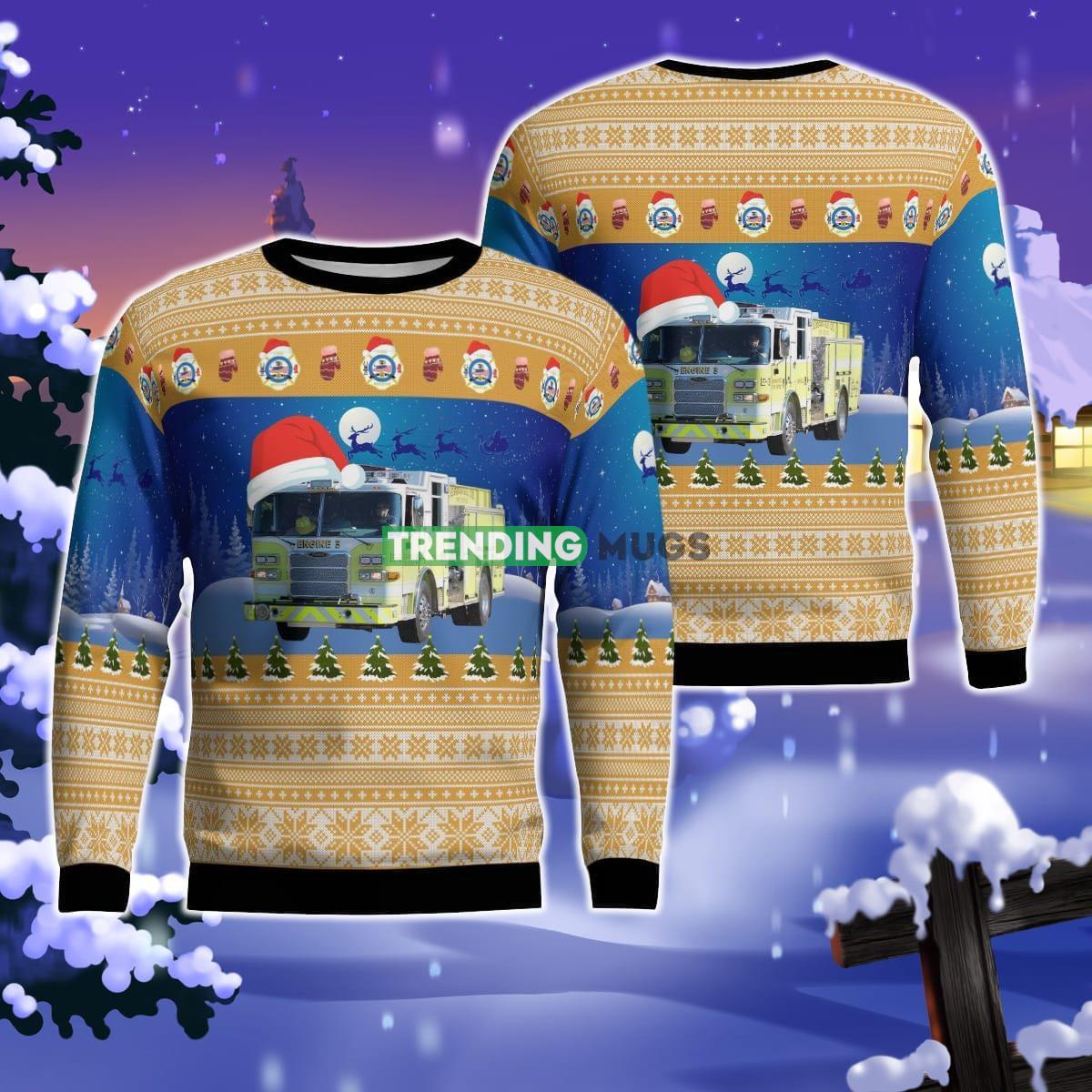 Jessamine County Fire District, Nicholasville, Kentucky Christmas AOP Ugly Sweater For Men Women Product Photo 1