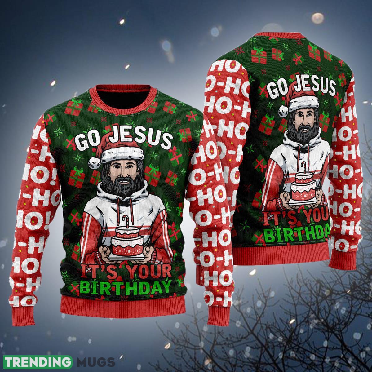 Jesus It's Your Birthday Merry Ugly Christmas Sweater Gift For Men Women 3D Sweater Jesus It's Your Birthday Merry Ugly Christmas Sweater Gift For Men Women - Jesus It's Your Birthday Merry Christmas Ugly Christmas Sweater Gift For Men & Women Adult - Christmas Gifts_2