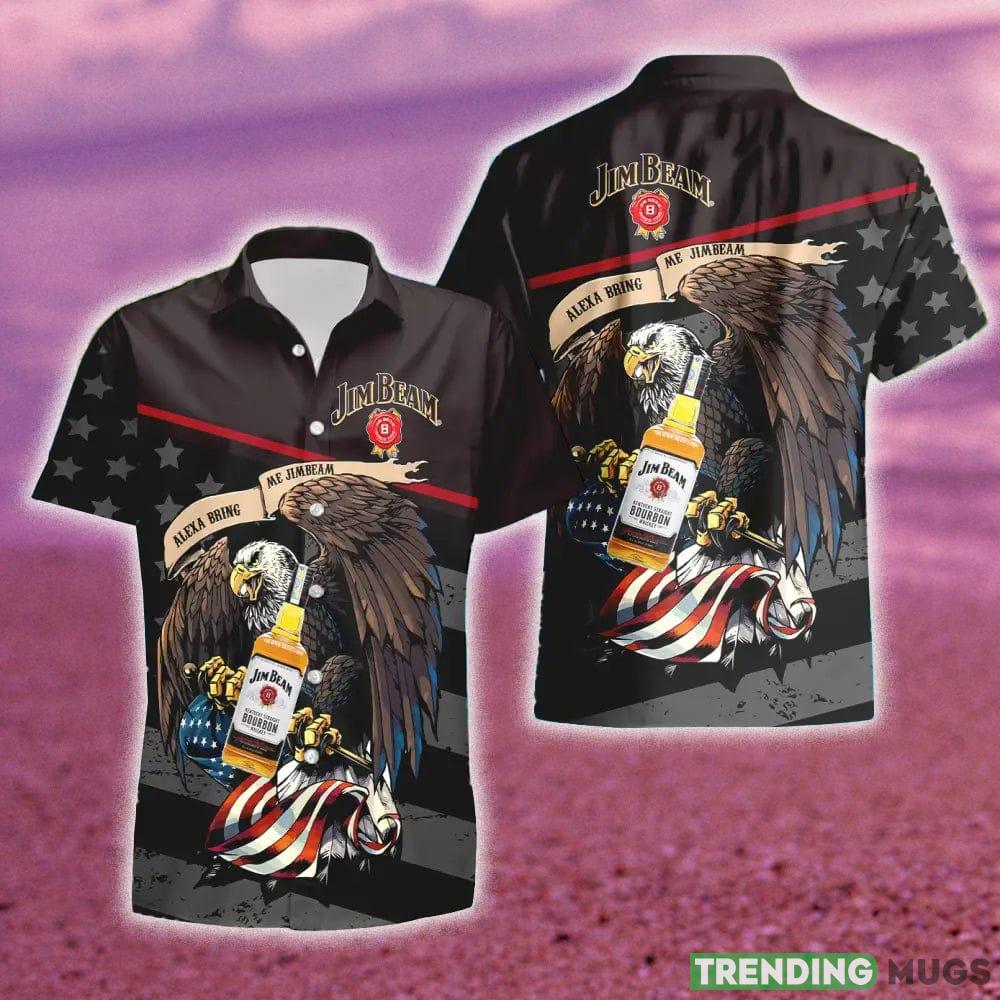 Jim Beam Eagle American Flag Gift Hawaiian Set Shirt And Short Summer Beach - Jim Beam Eagle American Flag Hawaiian Shirt And Short_1 Jim Beam Eagle American Flag Gift Hawaiian Set Shirt And Short Summer Beach - Jim Beam Eagle American Flag Hawaiian Shirt And Short_1