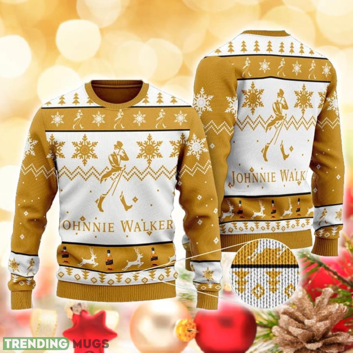 Johnnie Walker 3D Sweater Ugly Christmas Sweater For Men Women Product Photo 1