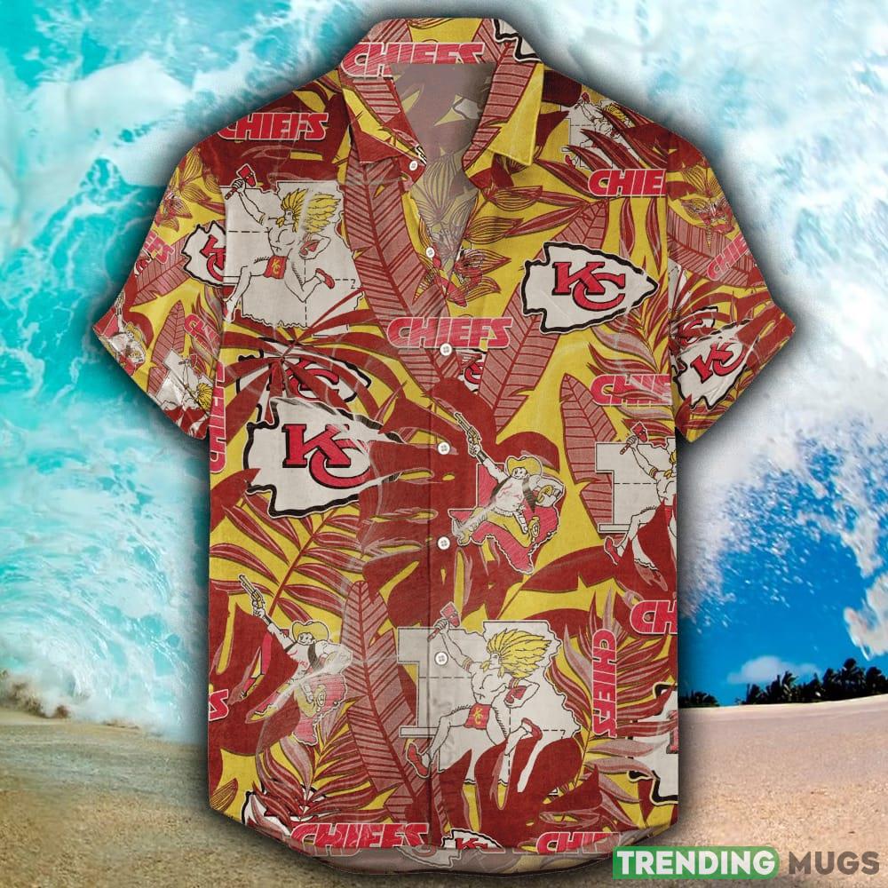 Kansas City Chiefs 3D Hawaiian Retro NFLTropical Beach Men And Women For Fans Gift - Kansas City Chiefs Hawaiian Retro NFL_1 Kansas City Chiefs 3D Hawaiian Retro NFLTropical Beach Men And Women For Fans Gift - Kansas City Chiefs Hawaiian Retro NFL_1