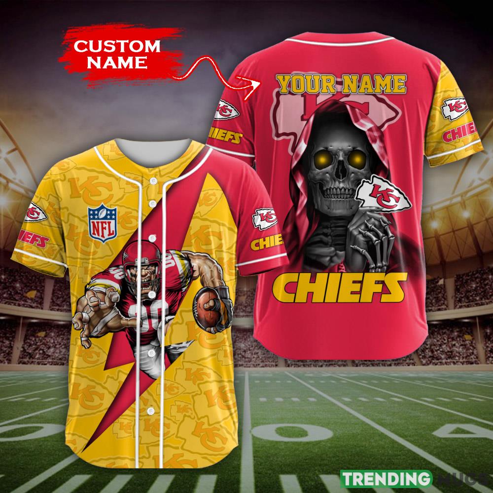 Kansas City Chiefs NFL Custom Name Baseball Jersey Shirt Gift For Men And Women Fans - Kansas City Chiefs-NFL Custom Name Baseball JerseY_1 Kansas City Chiefs NFL Custom Name Baseball Jersey Shirt Gift For Men And Women Fans - Kansas City Chiefs-NFL Custom Name Baseball JerseY_1