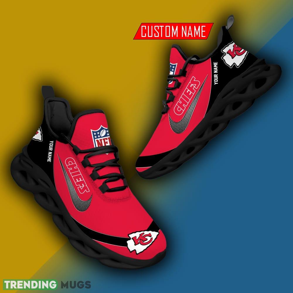 Kansas City Chiefs NFL Football Teams Personalized Name Swoosh Max Soul Shoes Max Soul Kansas City Chiefs NFL Football Teams Personalized Name Swoosh Max Soul Shoes Max Soul